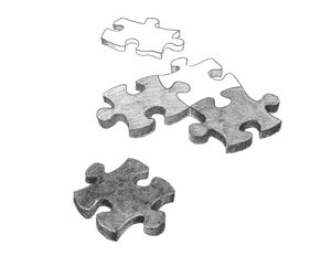 showing puzzle pieces